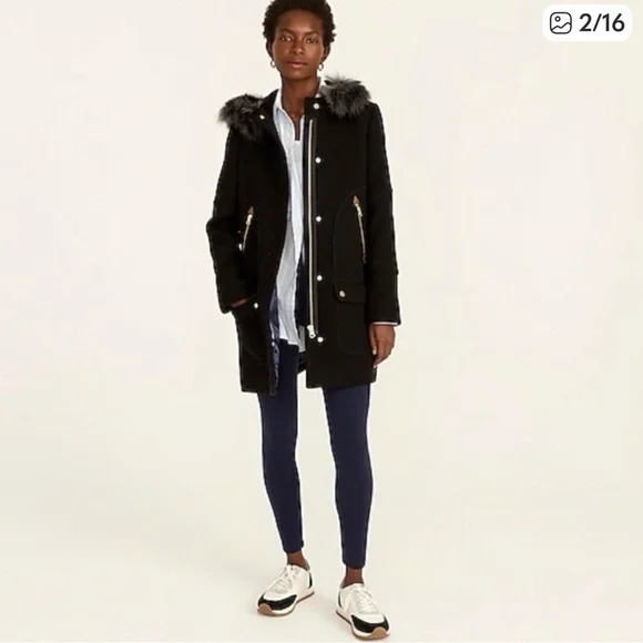 J. Crew chateau parka in Italian stadium cloth wool - Picture 7 of 14